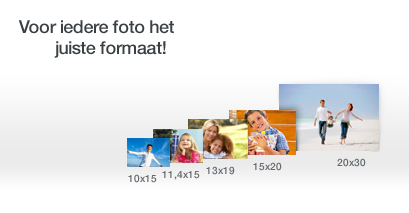 Voor iedere foto het juiste formaat!