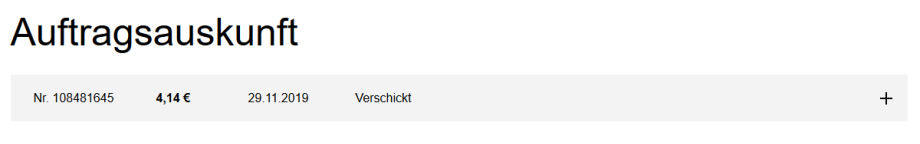 Auftragsauskunft